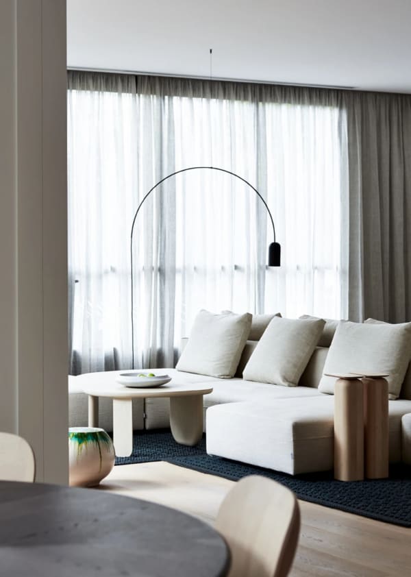A relaxing minimal living room design, perfect place to enjoy a moment of calm and silence.