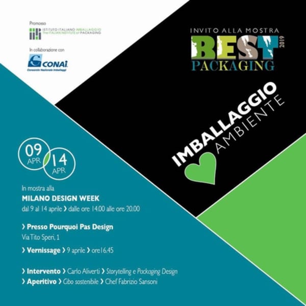 Poster of the installation BEST PACKAGING 2019: IMBALLAGGIO loves AMBIENTE.
