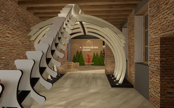 Rendering of the Be sustainable installation.
