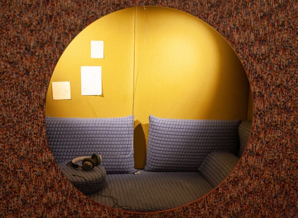 Close-up of one of the alcoves for relaxation at the workplace.