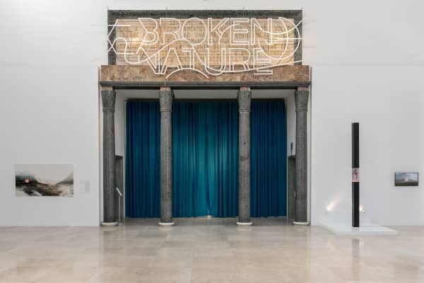 Entrance of the Broken Nature exhibition.