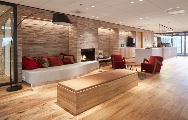 Internal wall cladding with _Waste Based Bricks_.