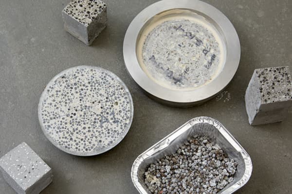 Sample of self healing concrete.