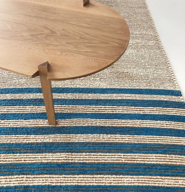 Recycled cotton jersey and cork rug.