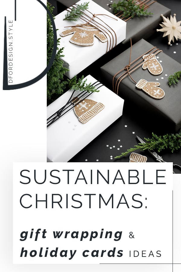 Sustainable Christmas: gift wrapping and holiday cards ideas. Pin it.