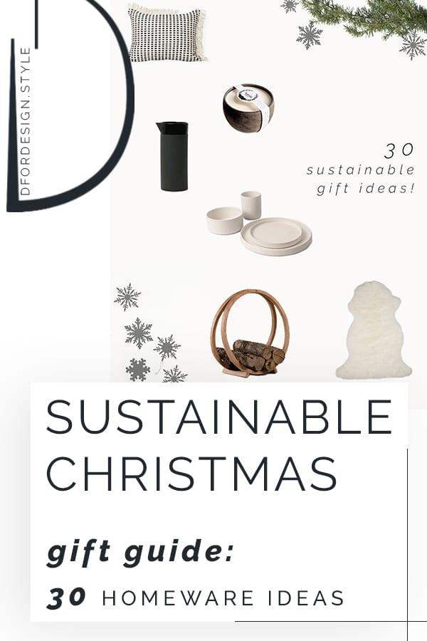 Sustainable Christmas gift guide: 30 homeware ideas. Pin it.