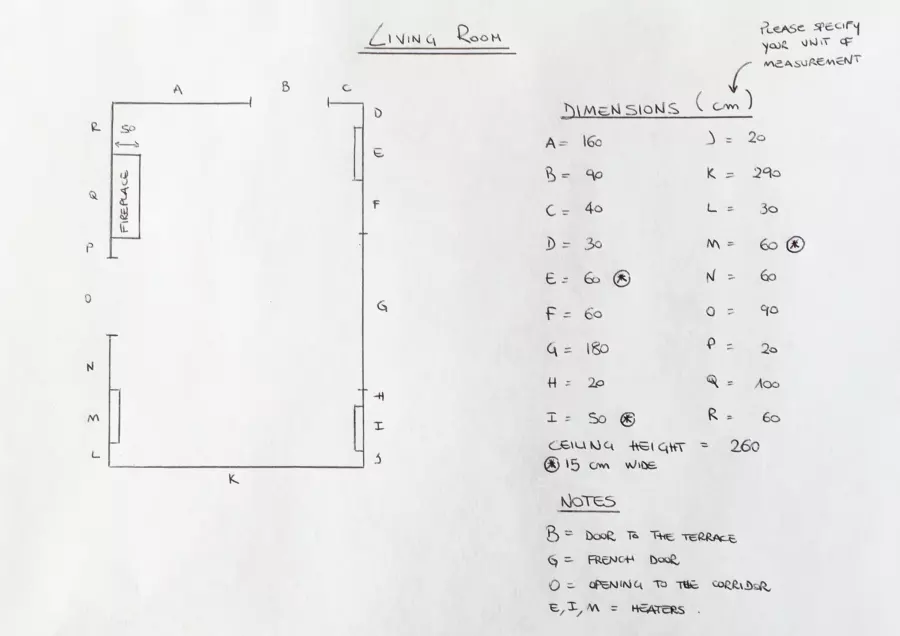 How to draw the floor plan of a room.