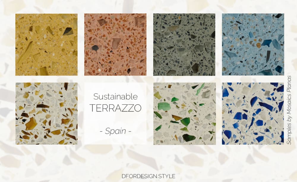 Recycled glass terrazzo samples.<span class="sr-only"> (opened in a new window/tab)</span>