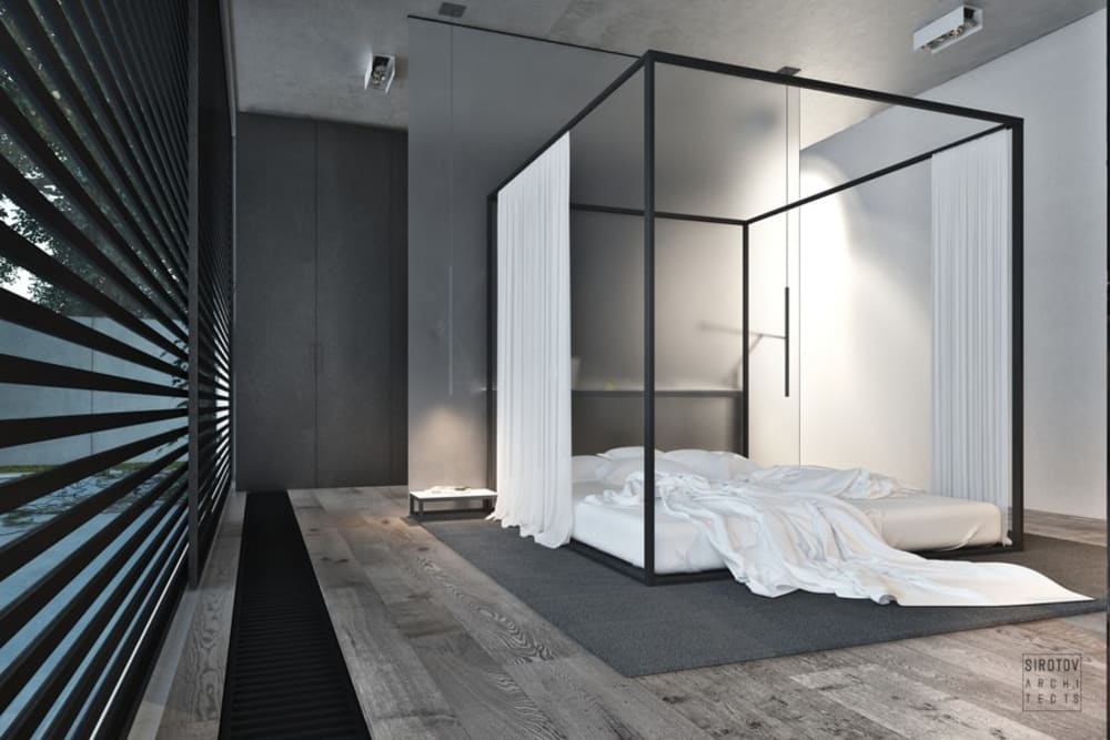 Contemporary canopy bed.<span class="sr-only"> (opened in a new window/tab)</span>