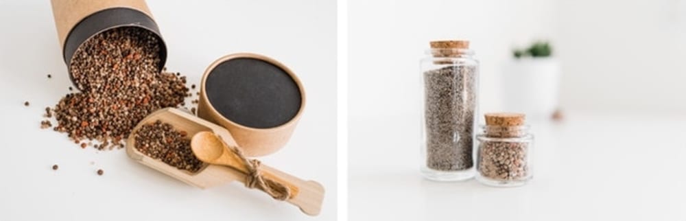 Fertilizer blends displayed in small glass jars.<span class="sr-only"> (opened in a new window/tab)</span>