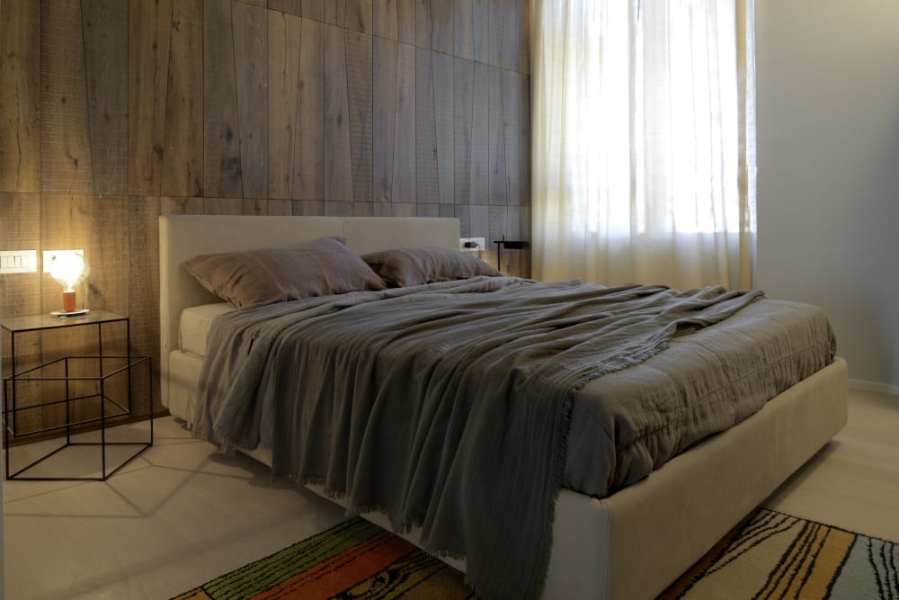 Biophilic interior design in CityLife, bedroom.<span class="sr-only"> (opened in a new window/tab)</span>