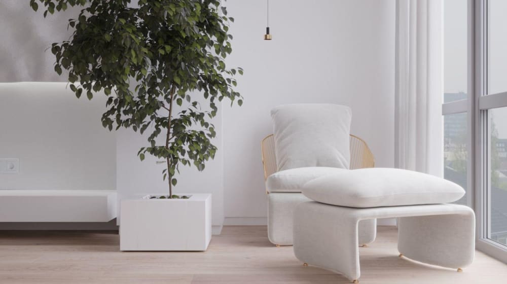 Biophilic living room corner, ideal for snuggling and having some privacy.<span class="sr-only"> (opened in a new window/tab)</span>