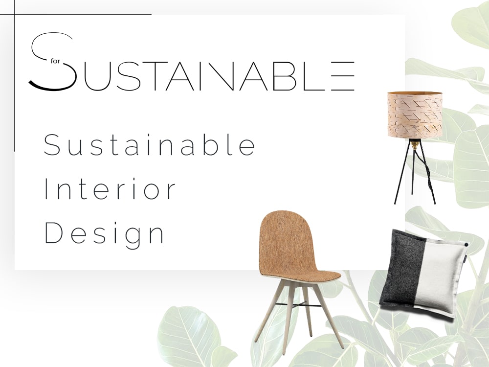 Graphic of SforSustainable, showing a sustainable chair, a cushion and a table lamp.<span class="sr-only"> (opened in a new window/tab)</span>