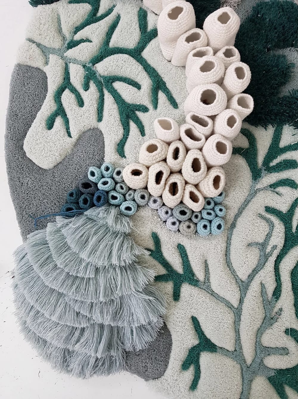 Detail of the coral reef textile art.<span class="sr-only"> (opened in a new window/tab)</span>
