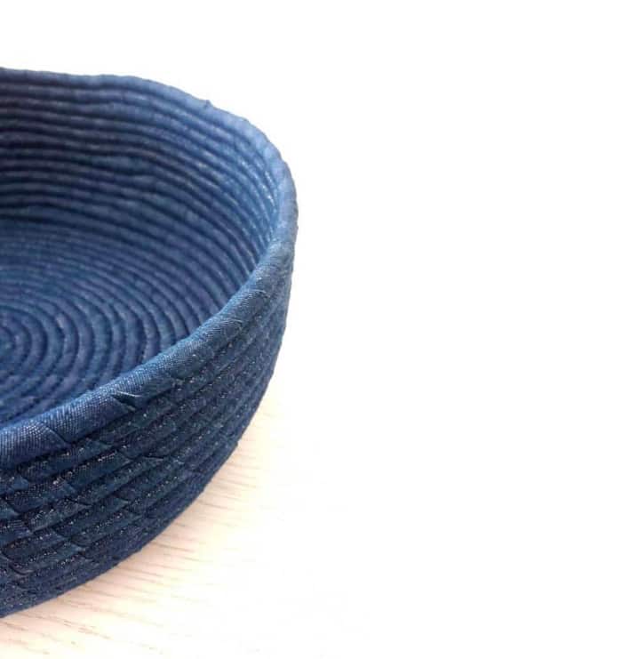 Denim basket.