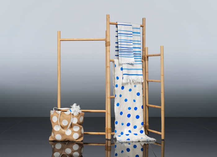 A room divider and textiles from TÄNKVÄRD collection, all made out of sustainable materials. A room divider and textiles from TÄNKVÄRD collection, all made out of sustainable materials.