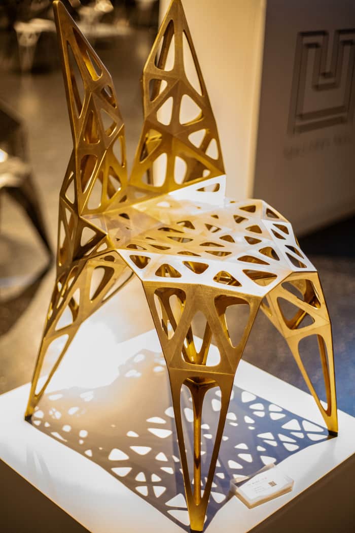 A chair created with the aid of artificial intelligence to fit the user’s body perfectly A chair created with the aid of artificial intelligence to fit the user’s body perfectly