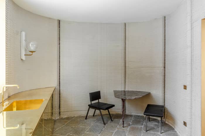 The interior of 3D Housing 05, an example of sustainable living and energy efficiency. View of the kitchen. The interior of 3D Housing 05, an example of sustainable living and energy efficiency. View of the kitchen.