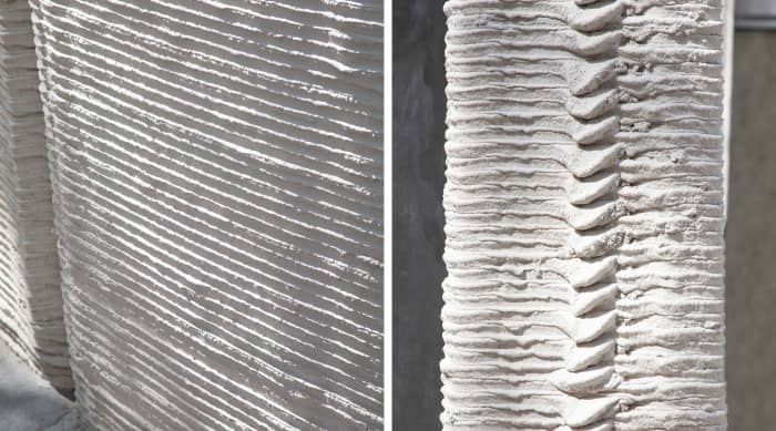 Close-up of the external pattern generated by the printing process. Close-up of the external pattern generated by the printing process.