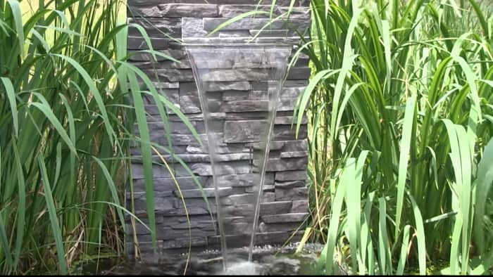 Wall water fountain, great and easy example of biophilic design. Wall water fountain, great and easy example of biophilic design.