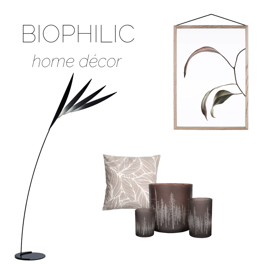 Selection of home accessories recalling natural shapes and patterns, ideal to create a biophilic design. Selection of home accessories recalling natural shapes and patterns, ideal to create a biophilic design.
