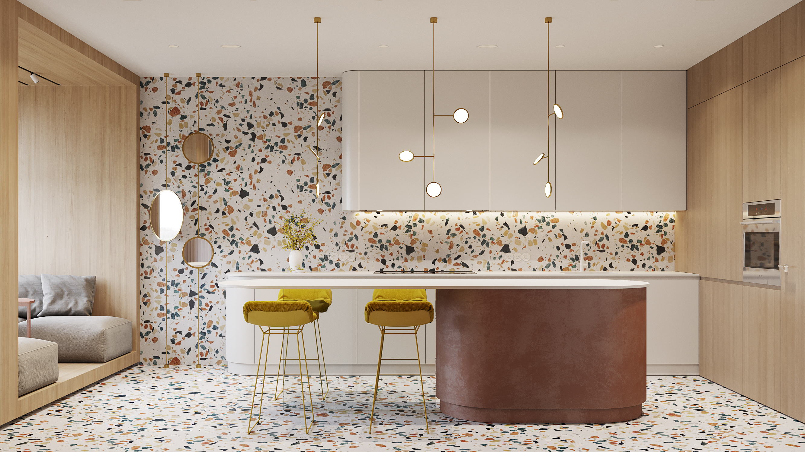 Terrazzo kitchen.