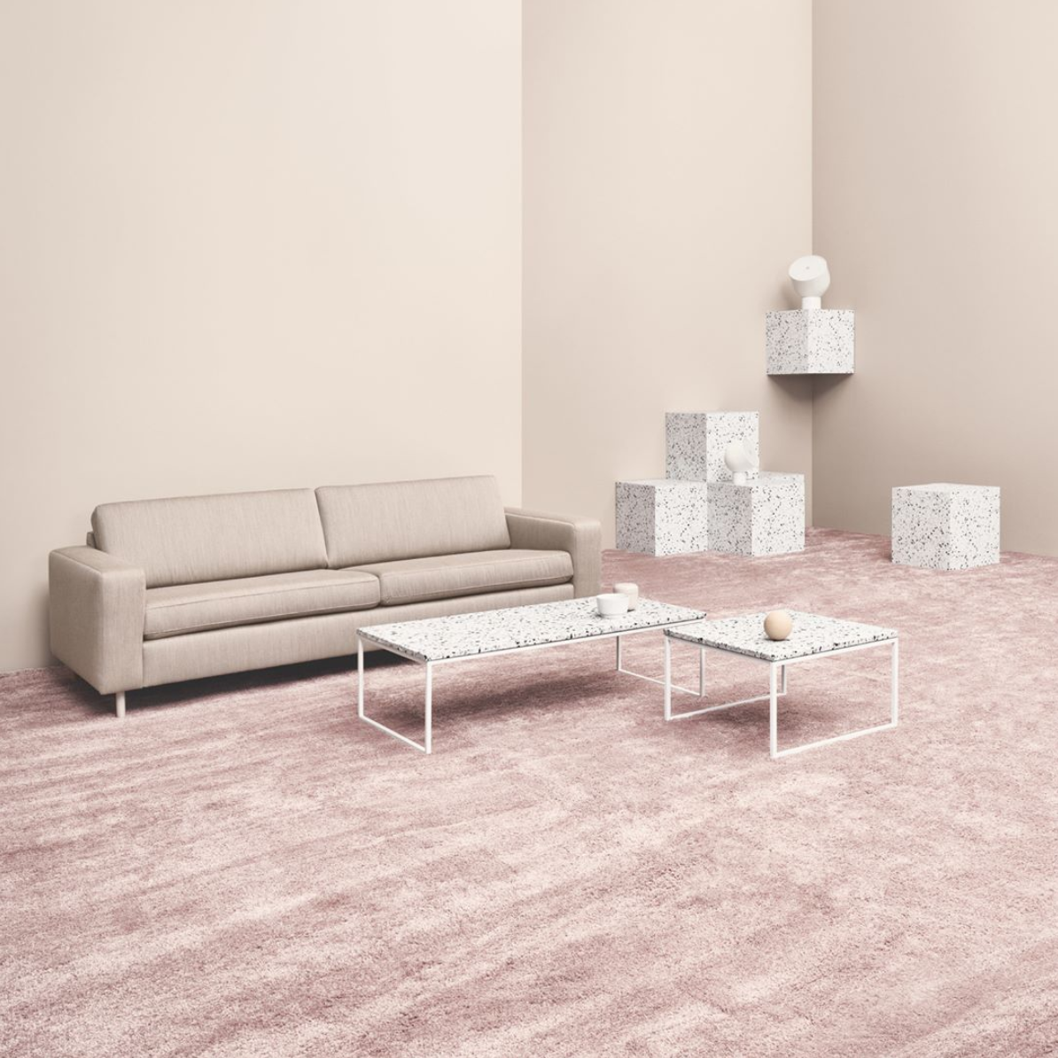 Modern terrazzo coffee tables.