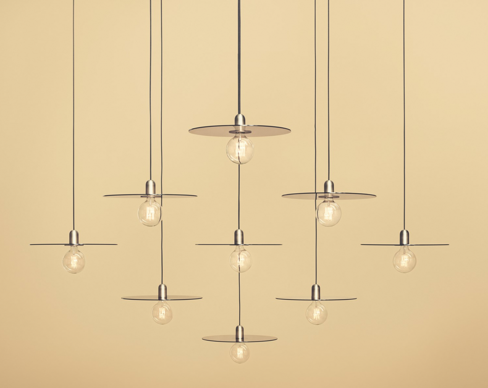 Gold light fixture.