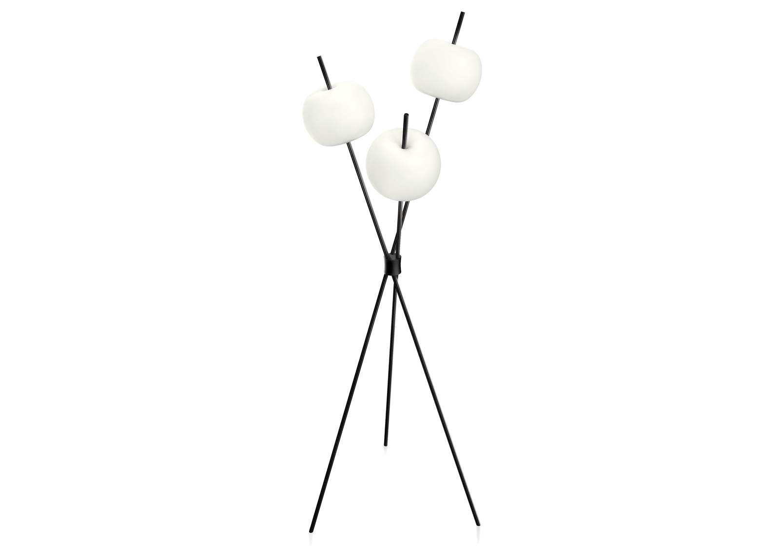 Sculptural floor lamp.