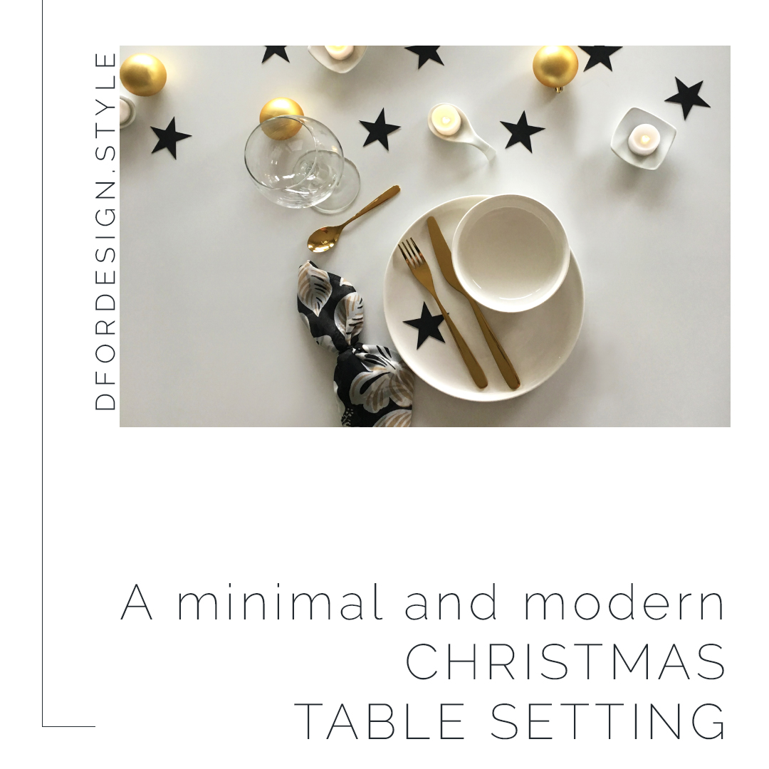 A minimal and modern Christmas table setting. Pin it.