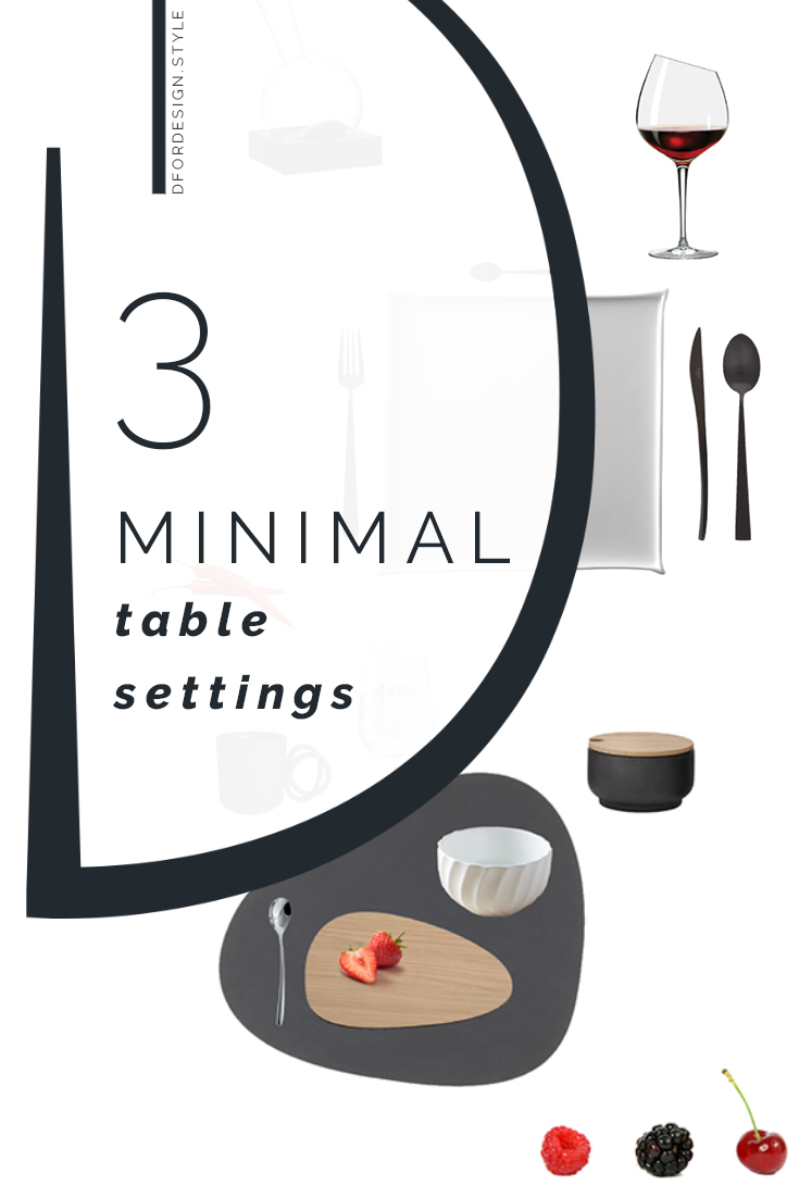 Minimalist table setting. Pin It.