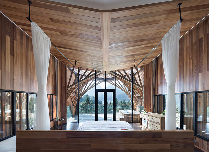 View of outdoor from the bed.