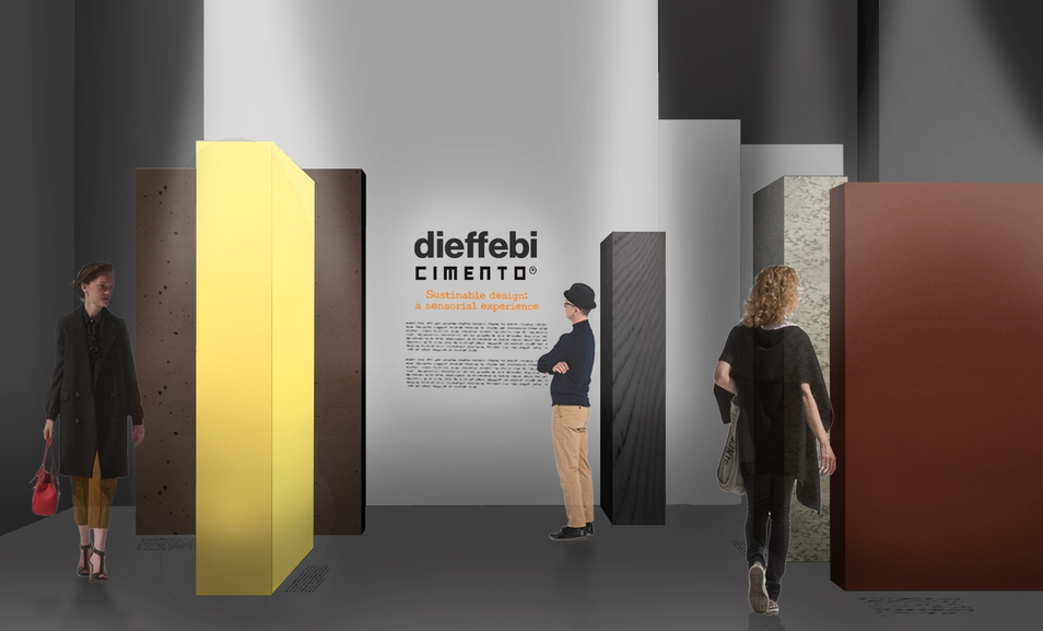 Rendering of the Sustainable design: a sensorial experience installation.