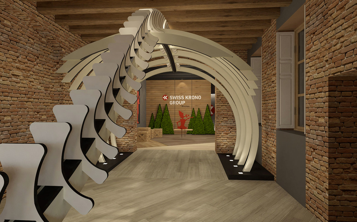 Rendering of the Be sustainable installation.