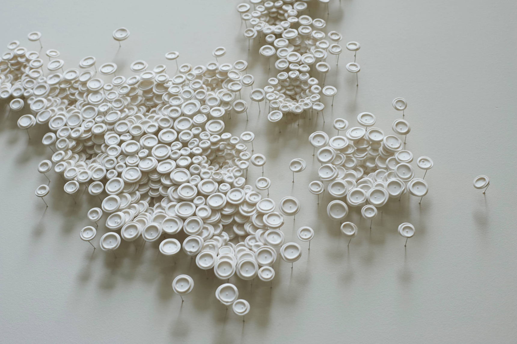 Detail of the 3D artwork recalling natural fractals.