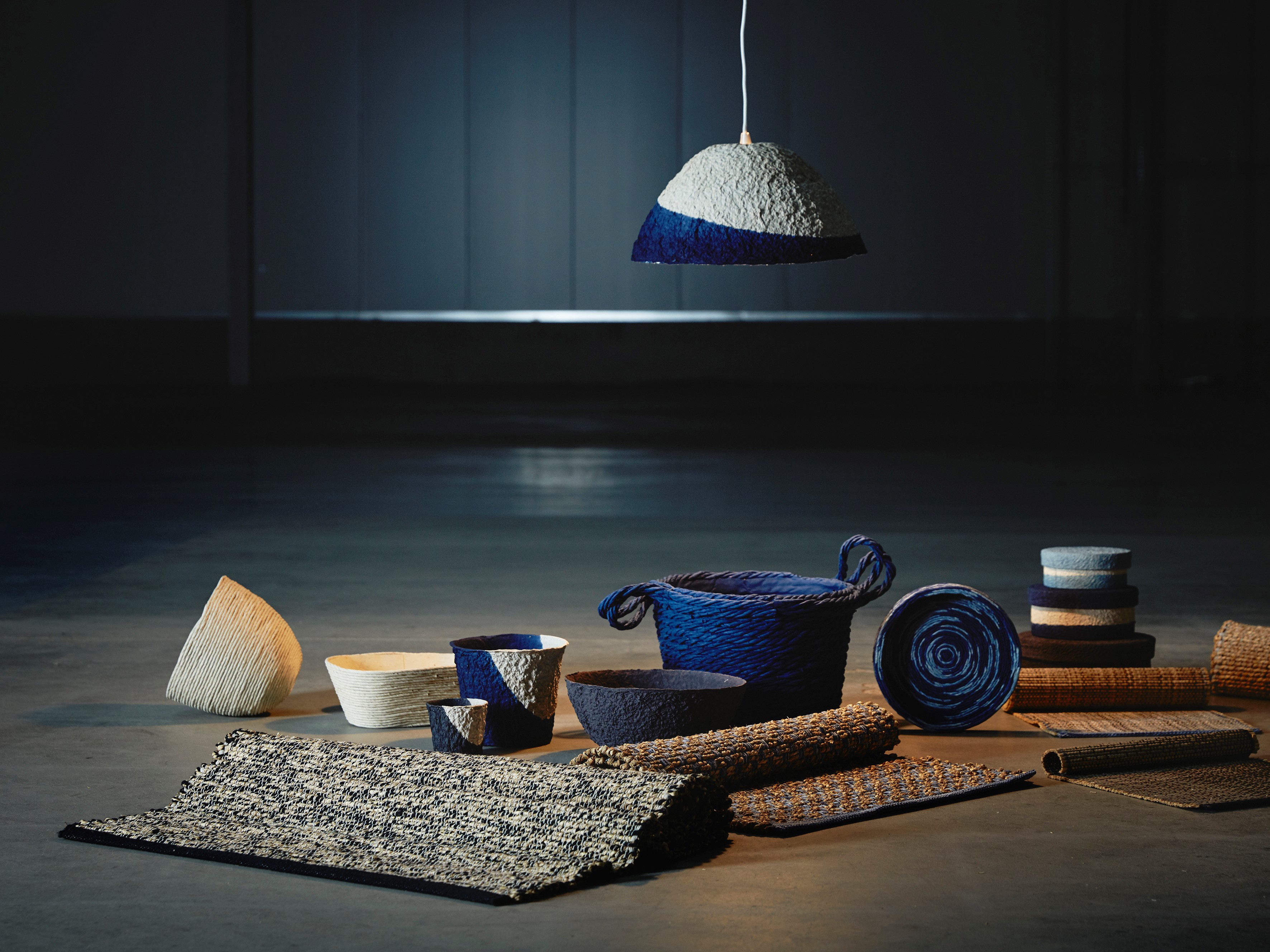 Rugs, boxes, baskets and lamp shades from IKEA's FÖRÄNDRING_collection.