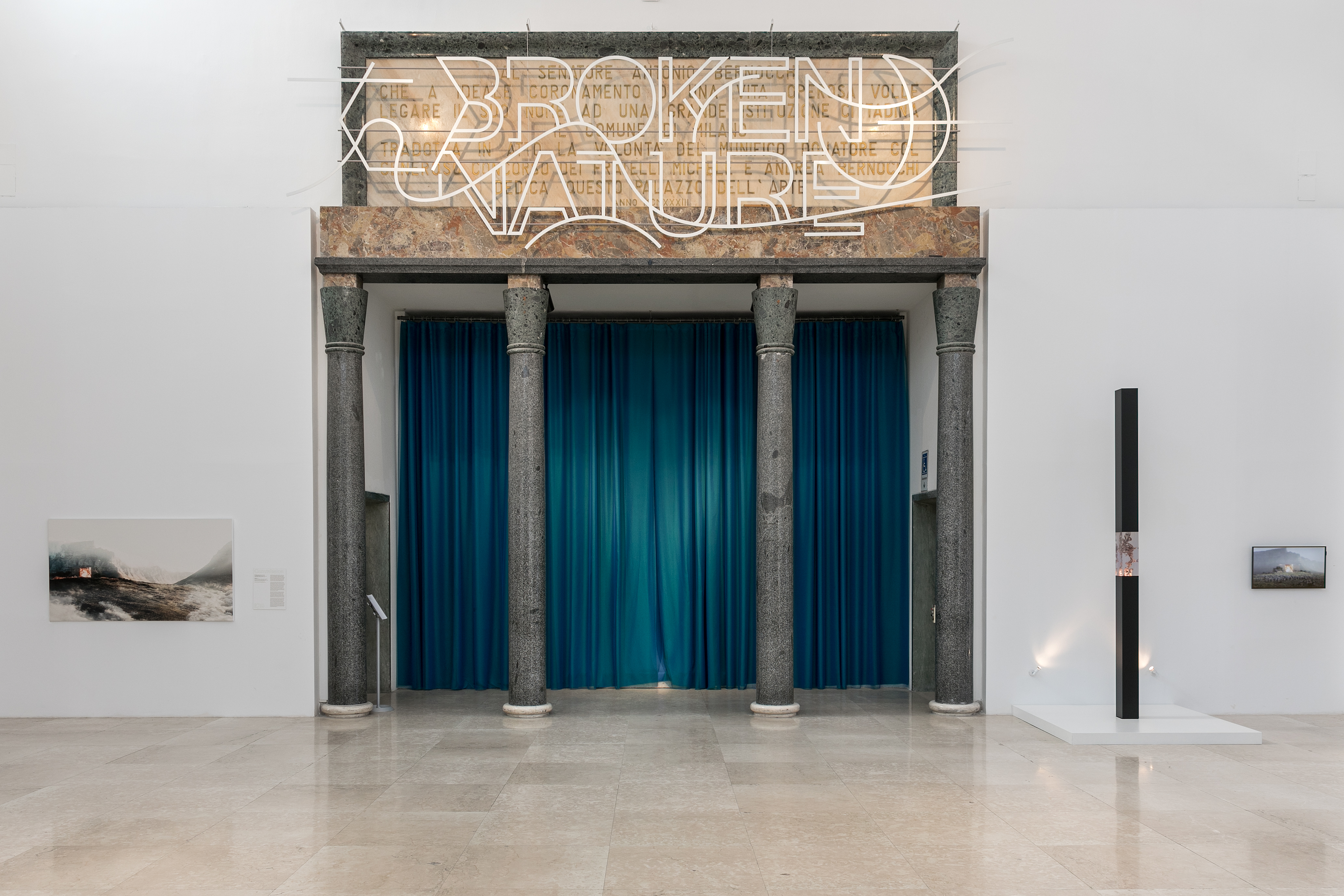 Entrance of the Broken Nature exhibition.
