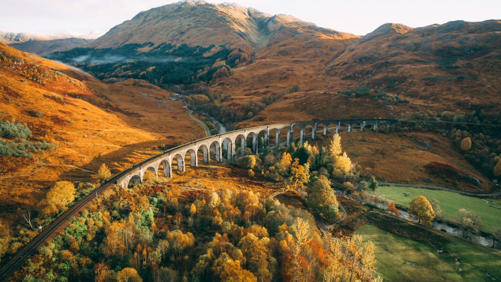 Scottish Highland scenery with lochs, glens, and slower rural roads