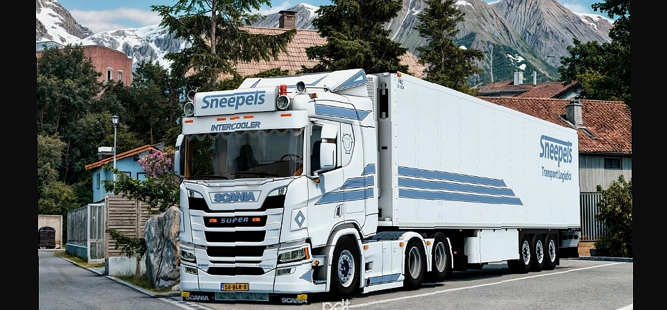МОД Scania R500 Sneepels Transport Trailer v8.0 ДЛЯ EURO TRUCK SIMULATOR 2