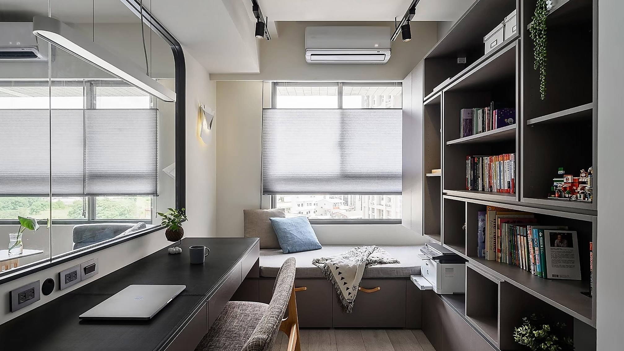 書房風琴簾-上下調光-專注空間