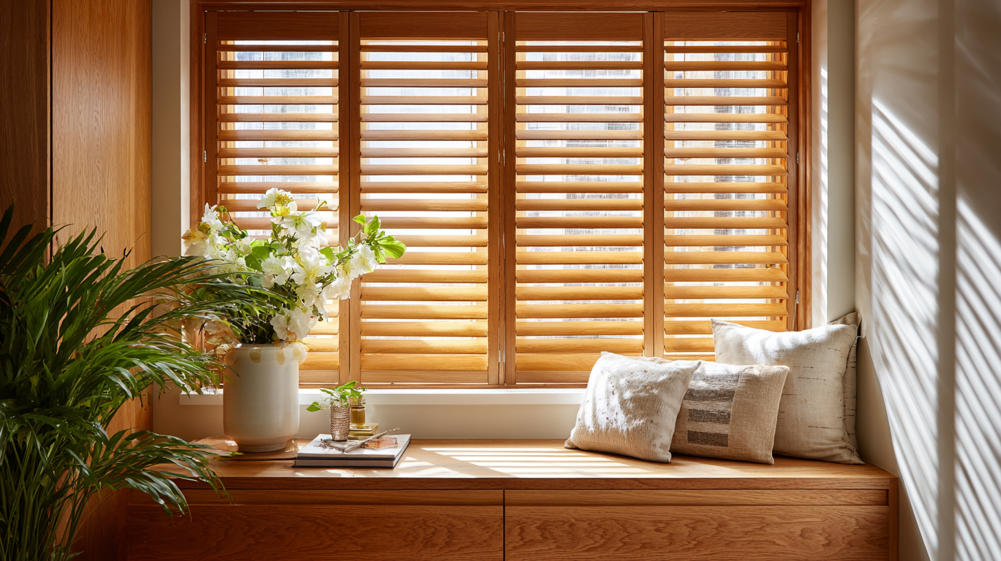 書房小窗百葉窗 3″ 葉片微角度，降低螢幕眩光