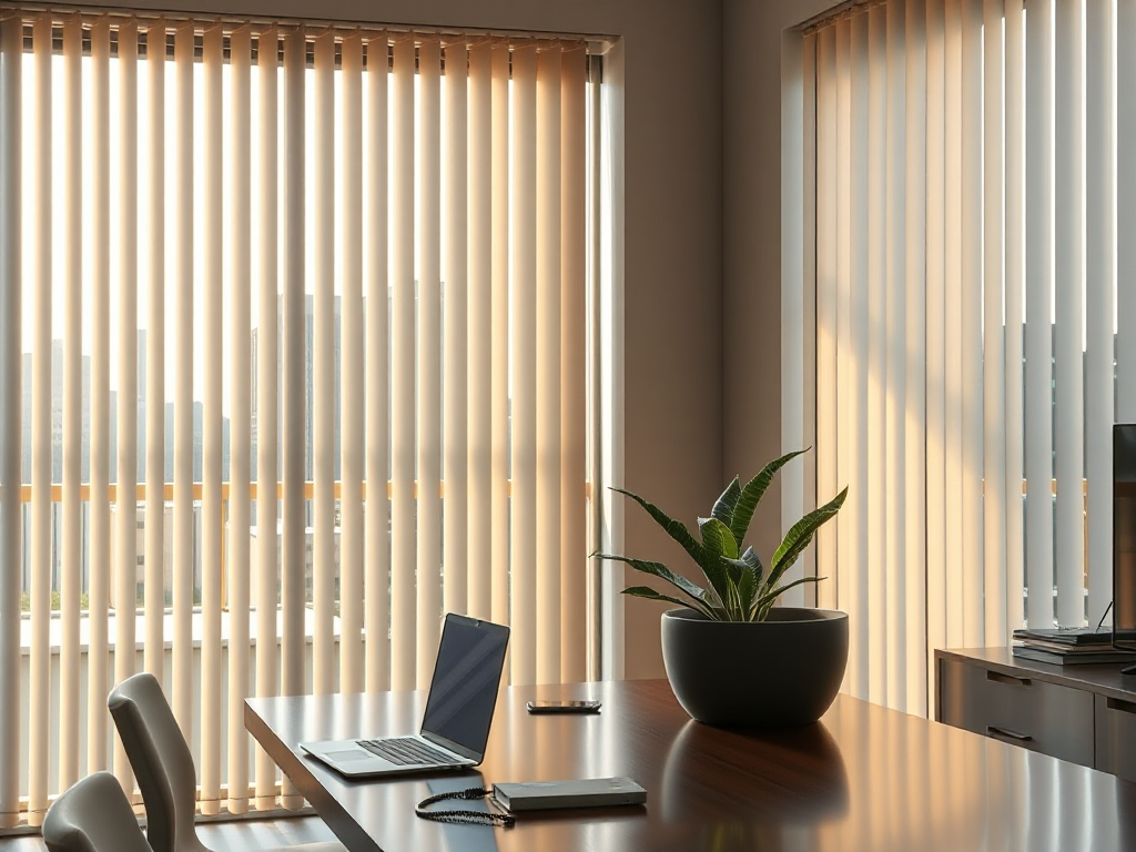 客廳直立簾-落地窗垂直窗簾