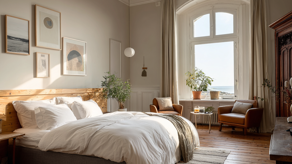 民宿客房窗簾布-質感布料設計-溫馨住宿空間