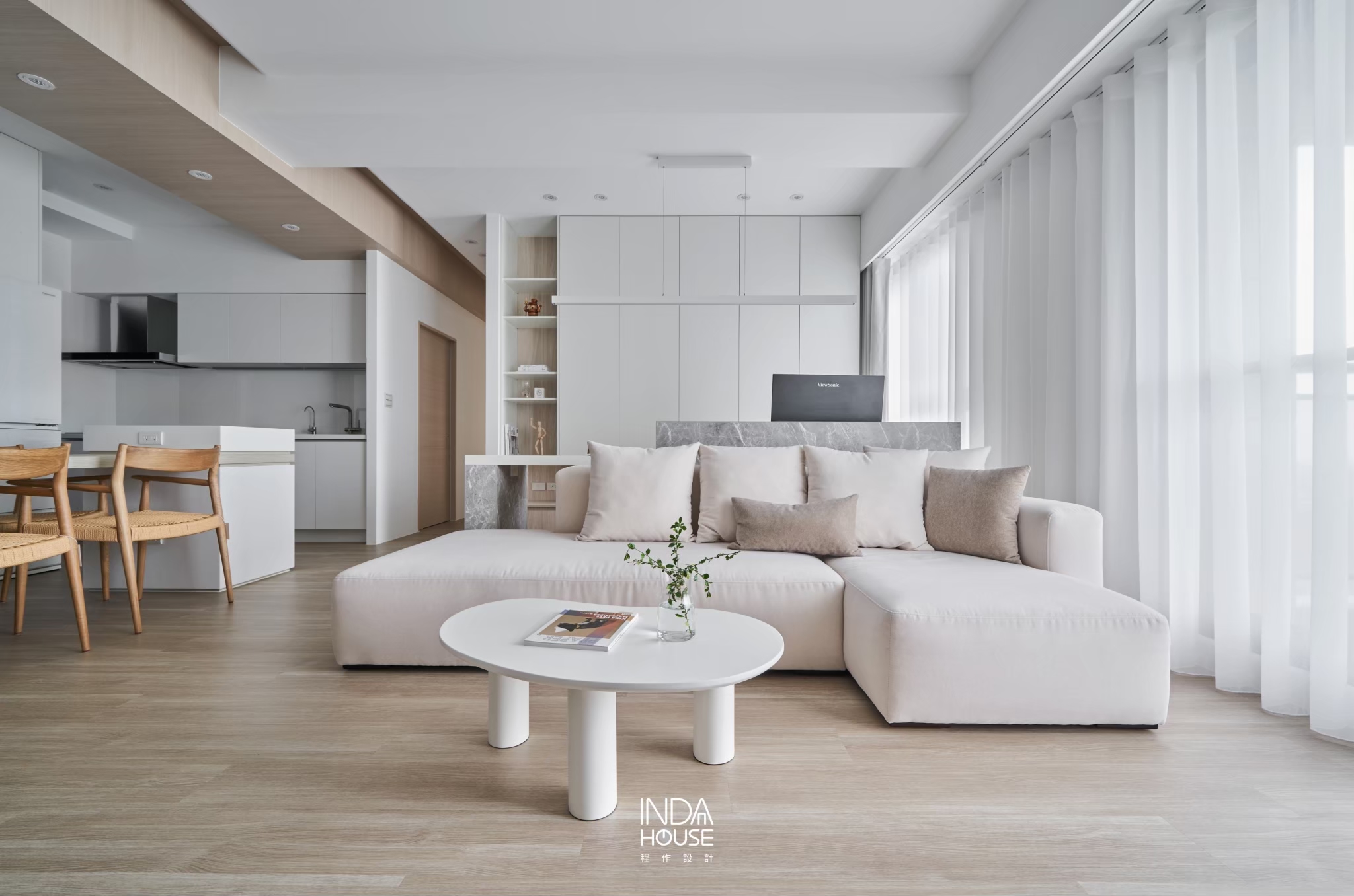 客廳紗簾-透光窗紗-自然採光設計