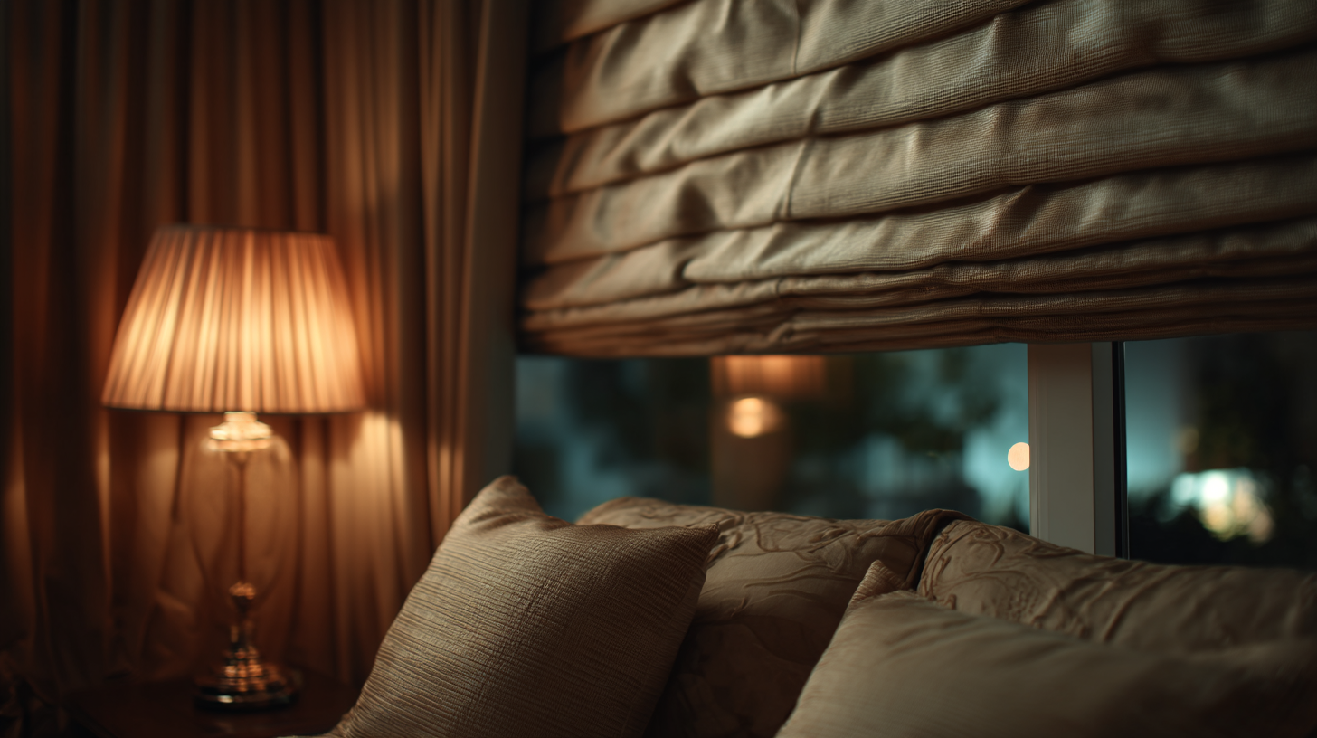 主臥室羅馬簾-完全遮光效果-優質睡眠