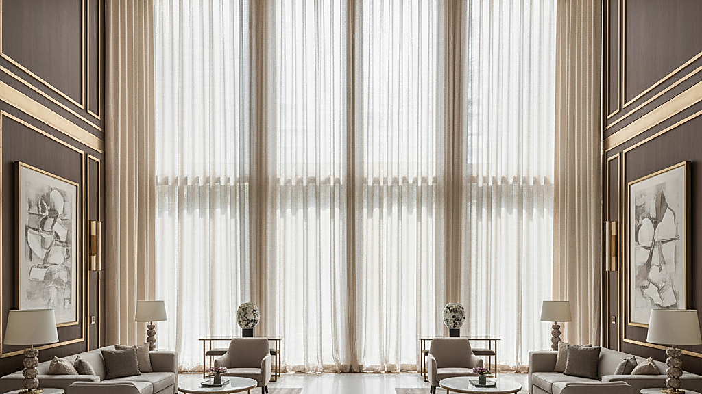 五星飯店蛇行簾-挑高空間-頂級氣派設計
