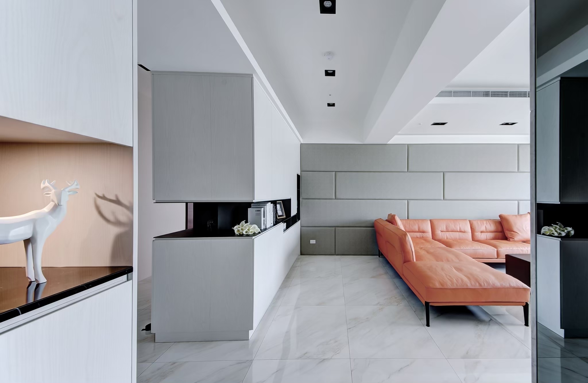 平面簡約床頭裱布-經典設計-現代風格