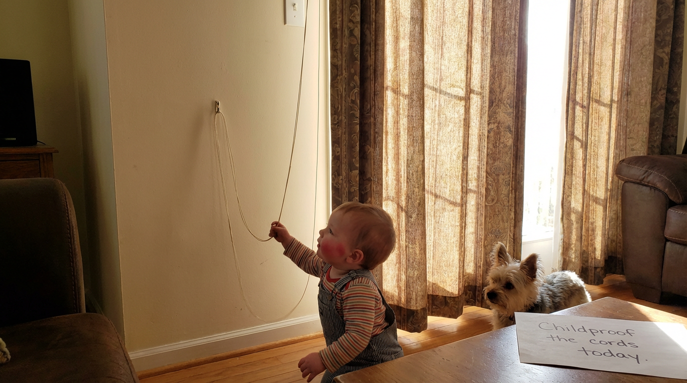 幼兒窗簾拉繩意外-窗簾拉繩