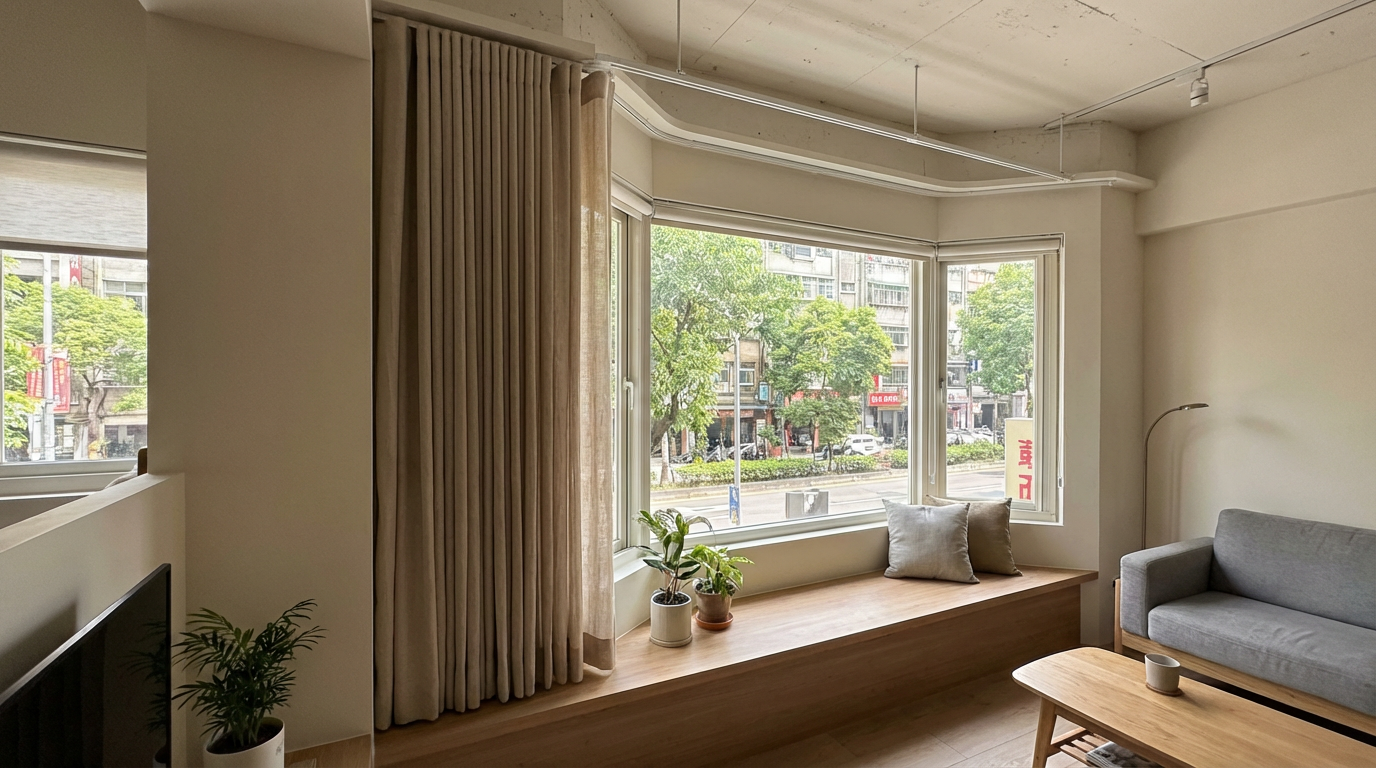 不同客廳窗型的窗簾安裝技巧