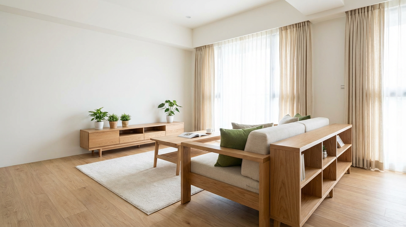 色彩比例決定成敗：窗簾在無印風空間的視覺佔比邏輯